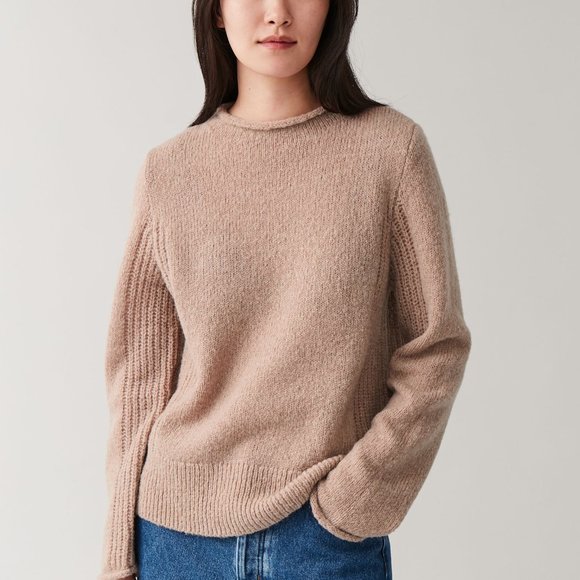 COS Sweaters - COS Beige Wool-Alpaca Knitted Sweater